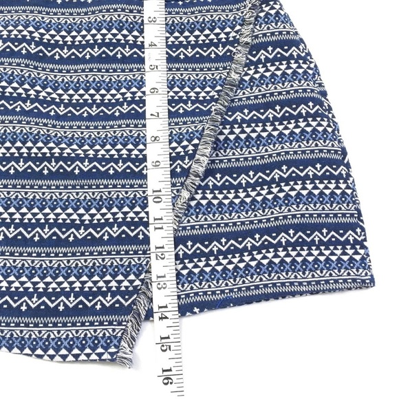 One Way Navy + White Boho Chic Fringe Mini Skirt 6 - Picture 6 of 7